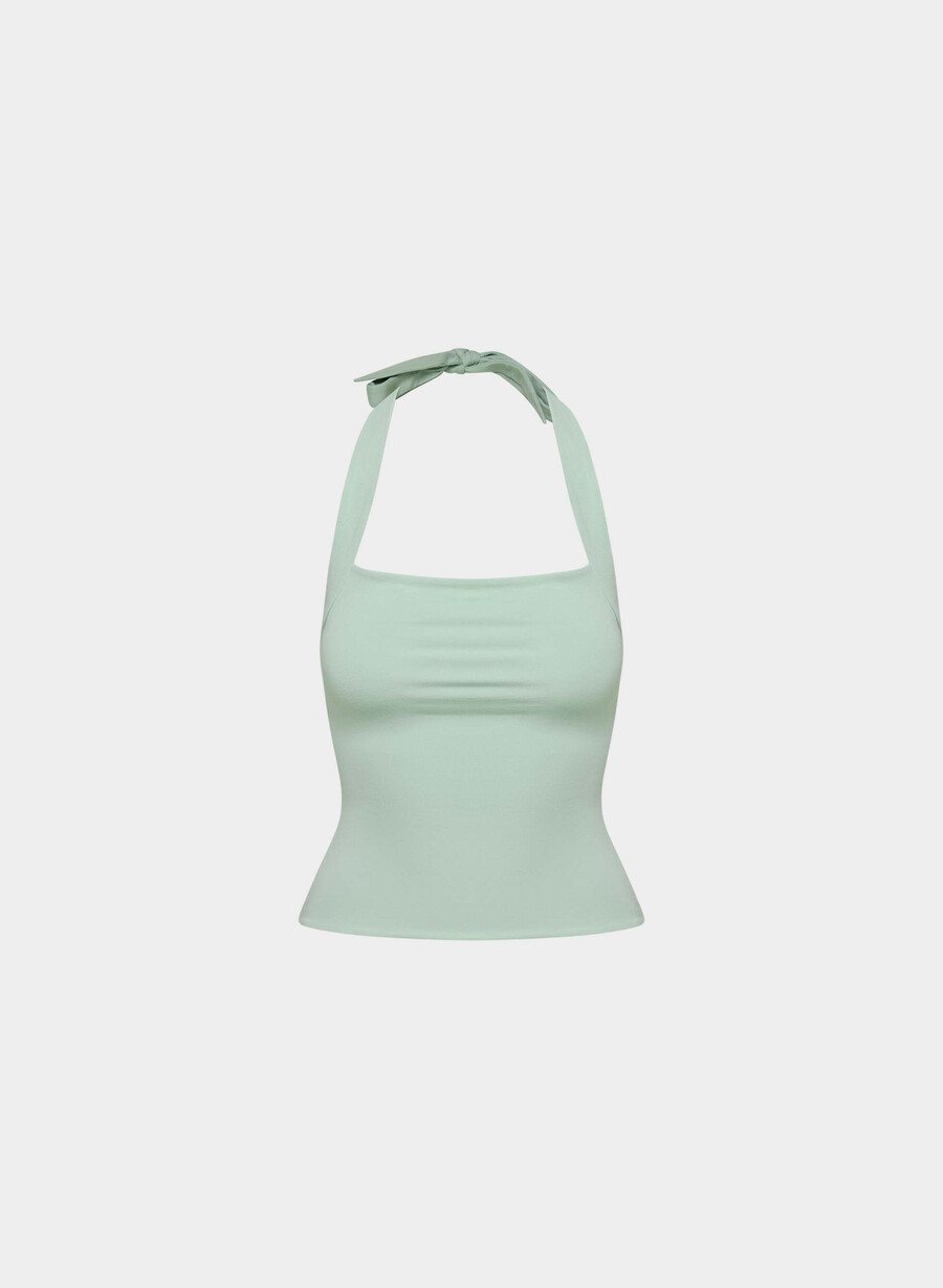 casual contour optimum halter top terrace sage