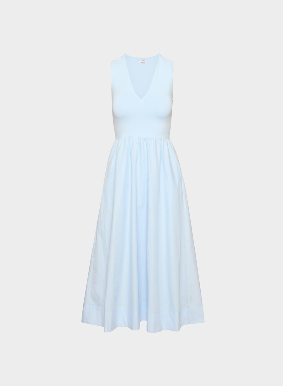 locale poplin dress villa blue
