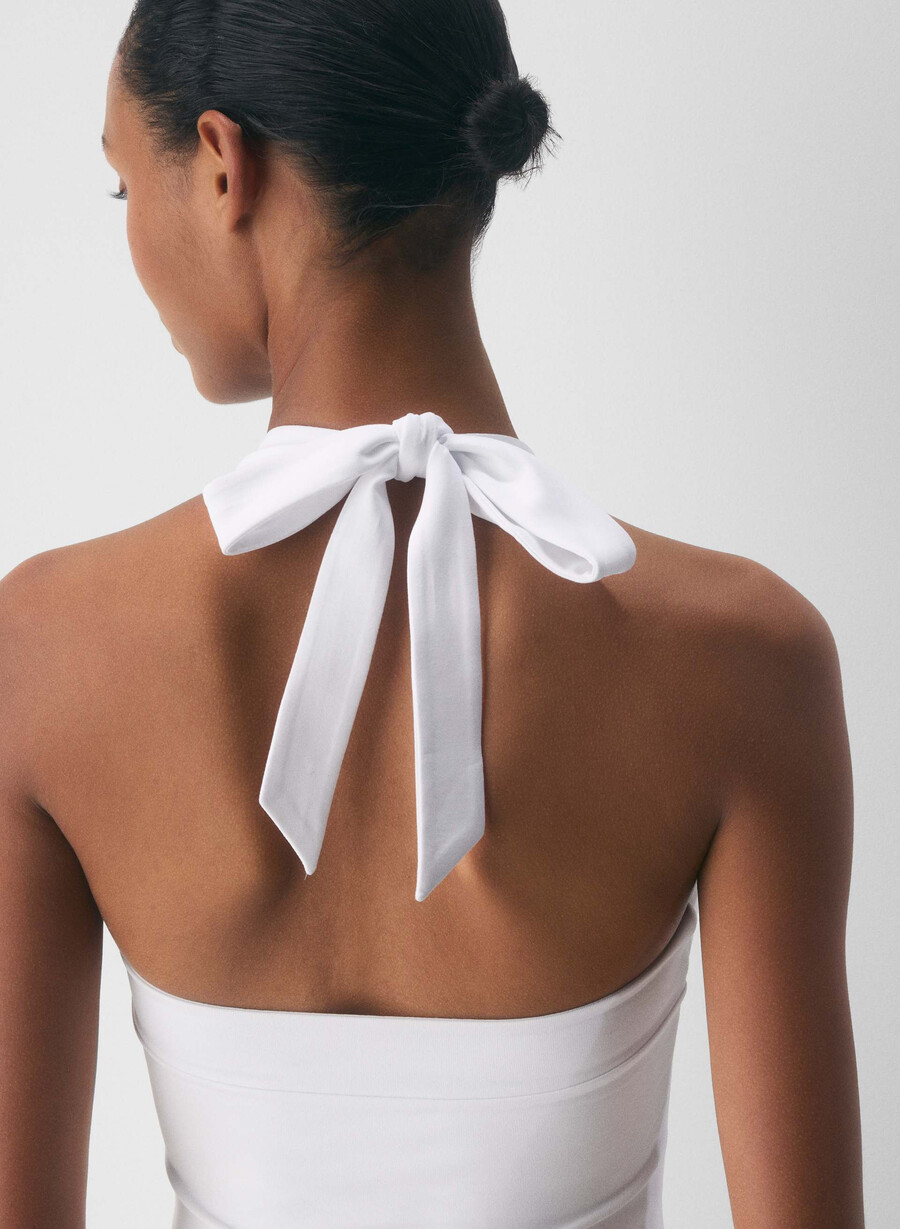 courtyard poplin dress bright white