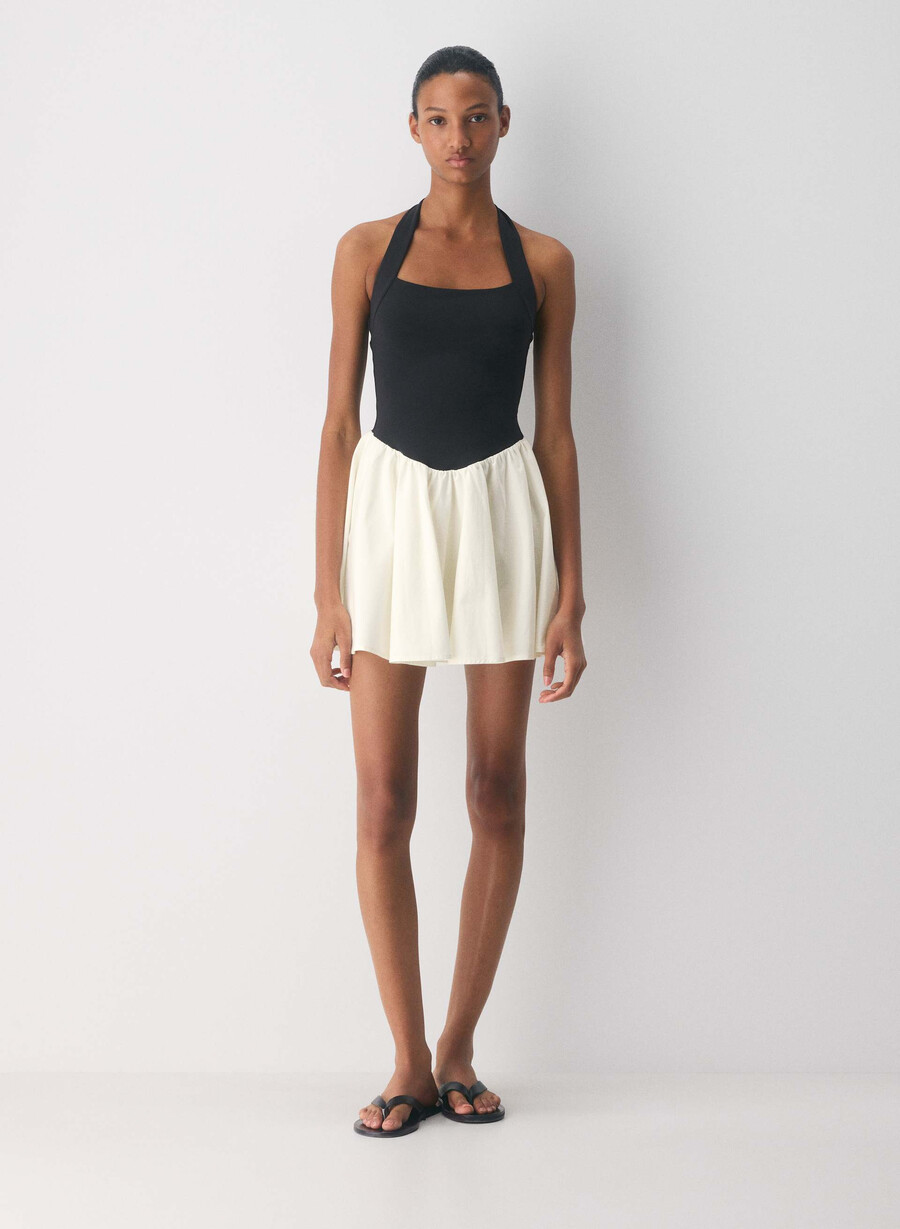courtyard poplin dress light birchblack