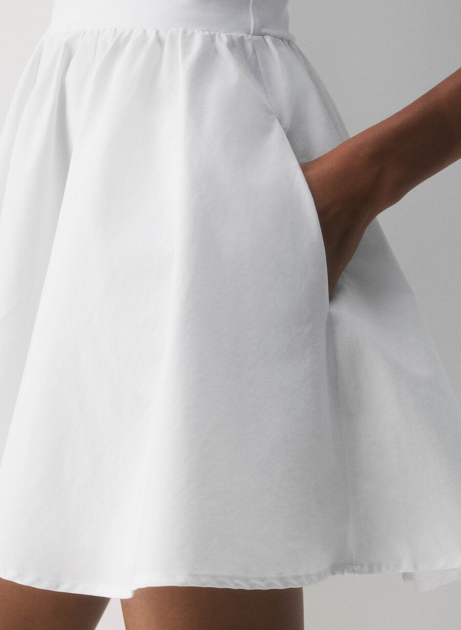 revive poplin mini dress bright white