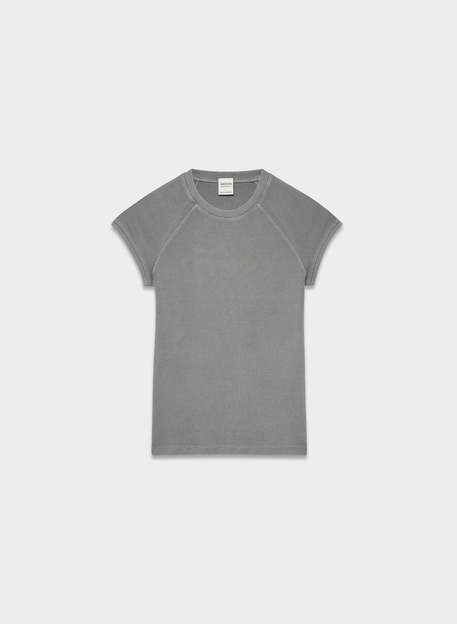 homestretch rib cassette capsleeve t-shirt vintage rvrtstn grey