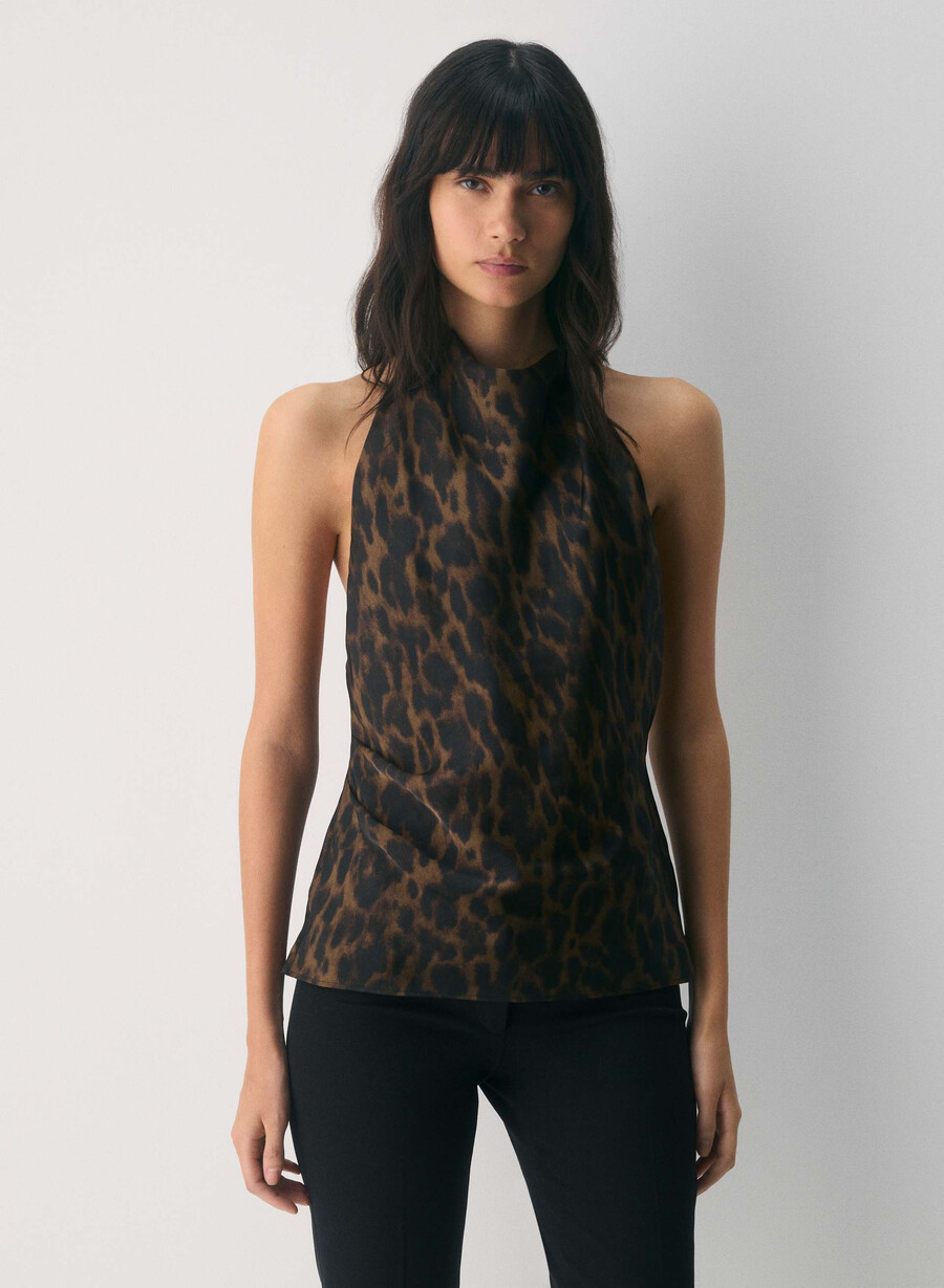 audience satin top cello brown black