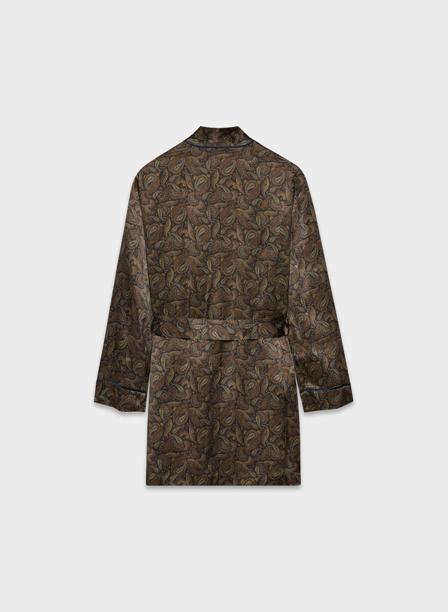 nightside silk pajama robe drk nt nvycnmn