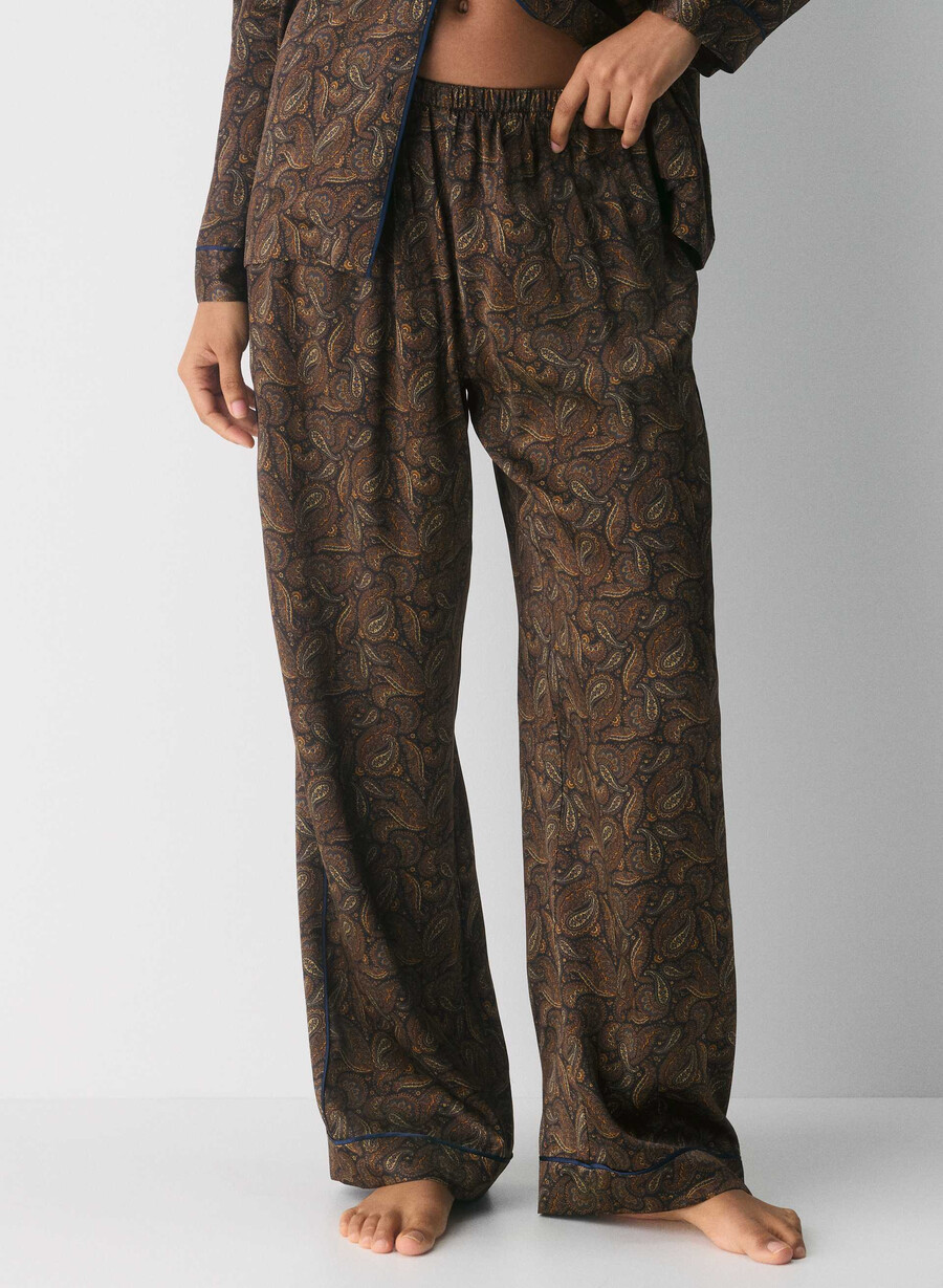 nightside silk pajama pant drk nt nvycnmn