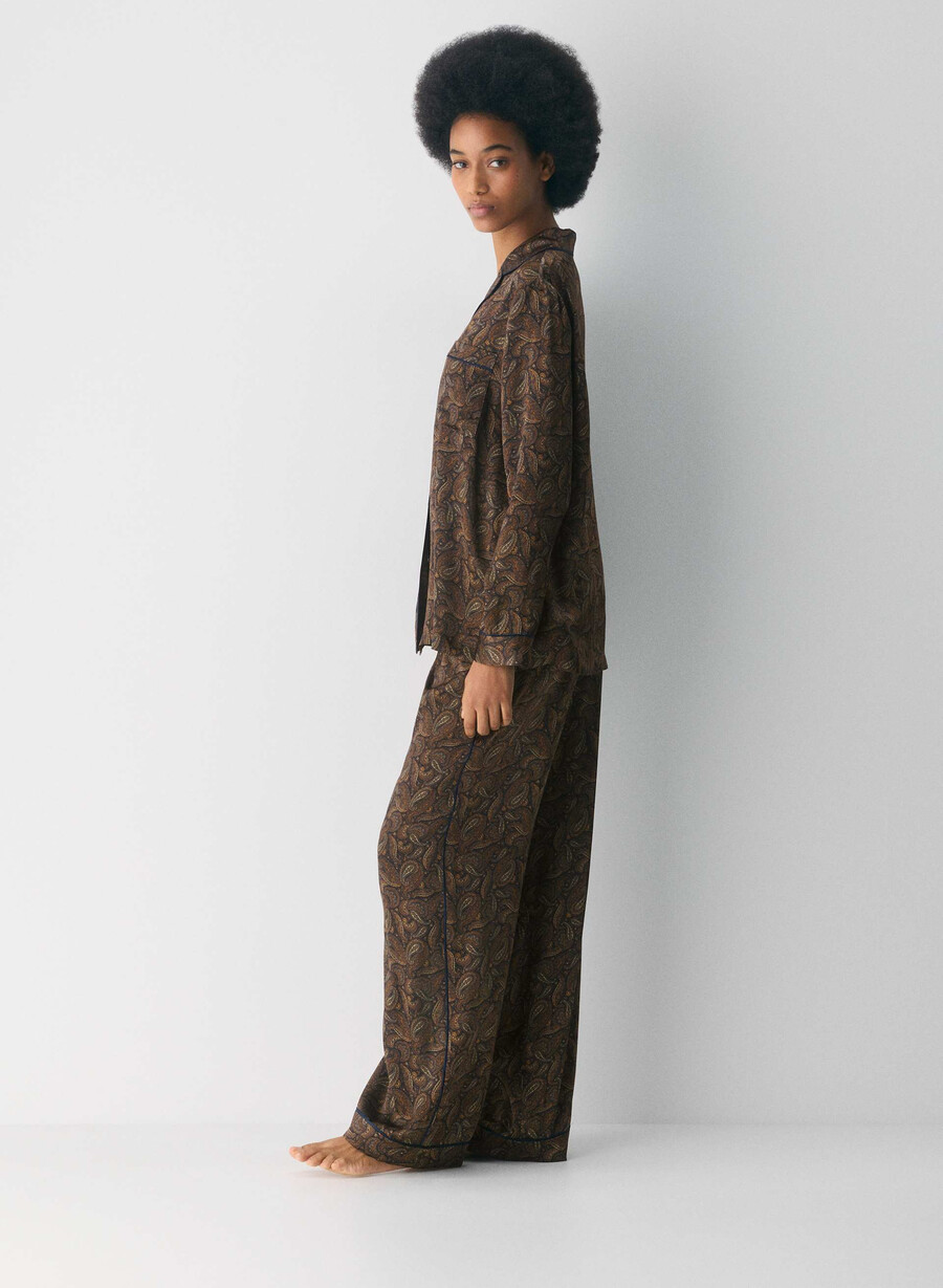 nightside silk pajama pant drk nt nvycnmn