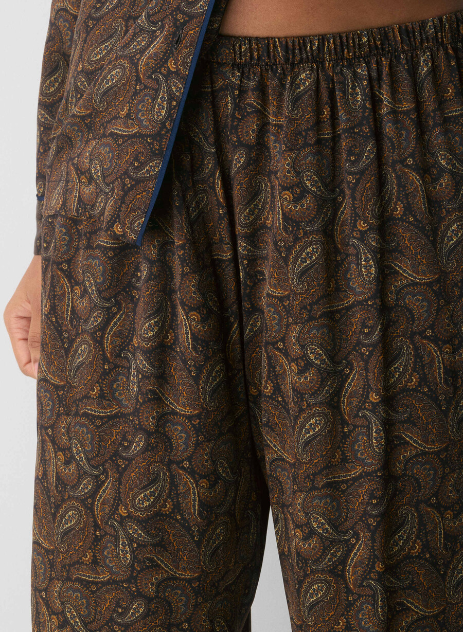 nightside silk pajama pant drk nt nvycnmn