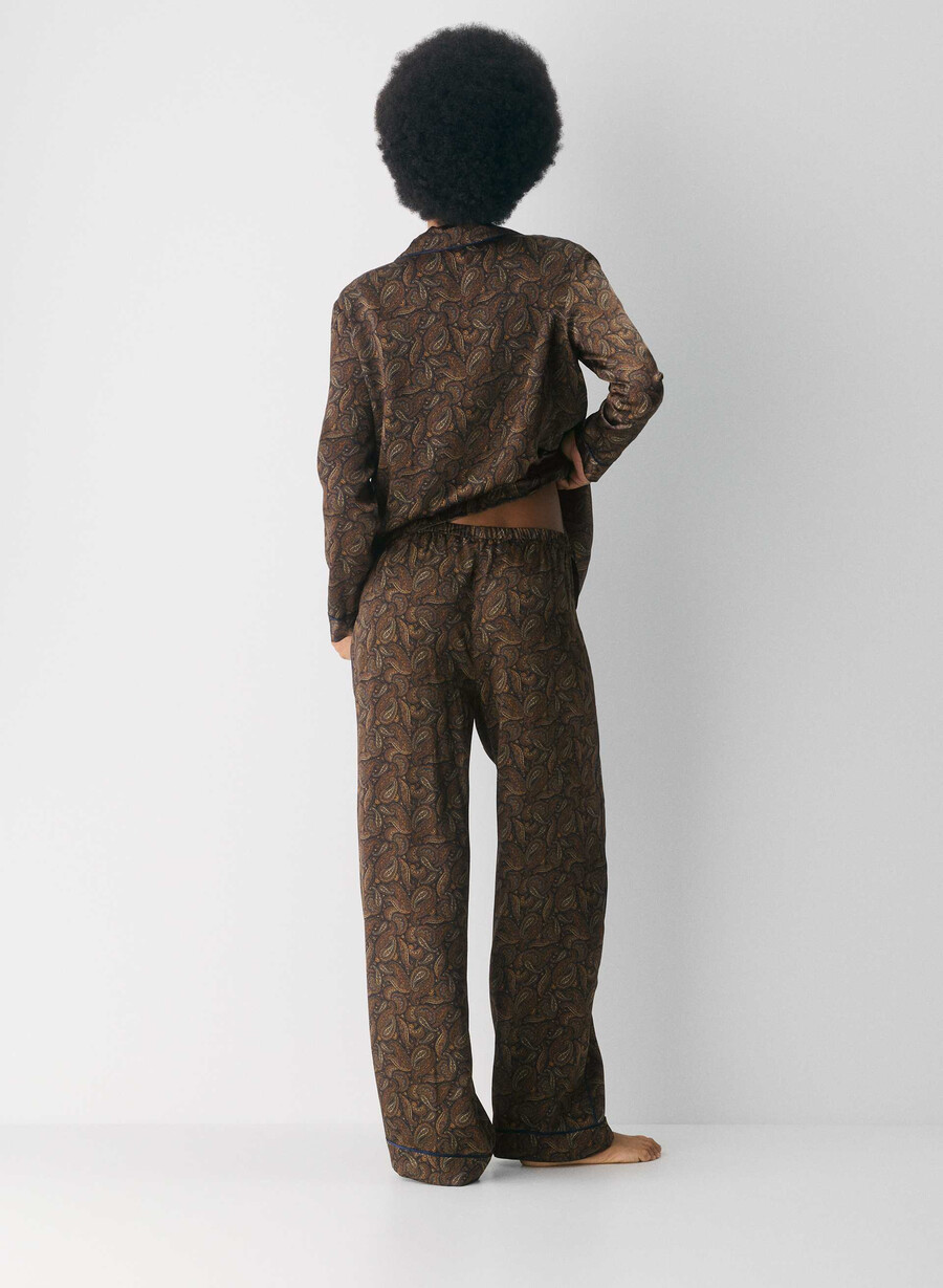 nightside silk pajama pant drk nt nvycnmn
