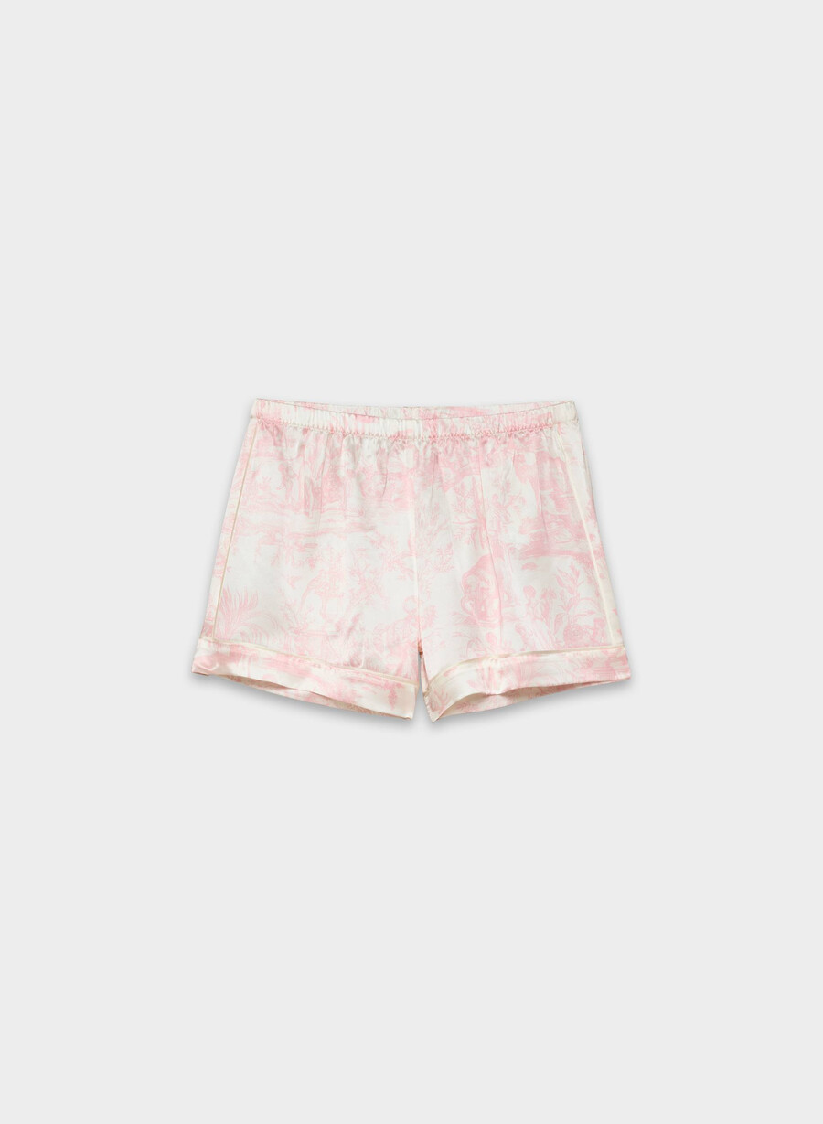 nightside silk pajama boxer short lght bch dk cpd pnk