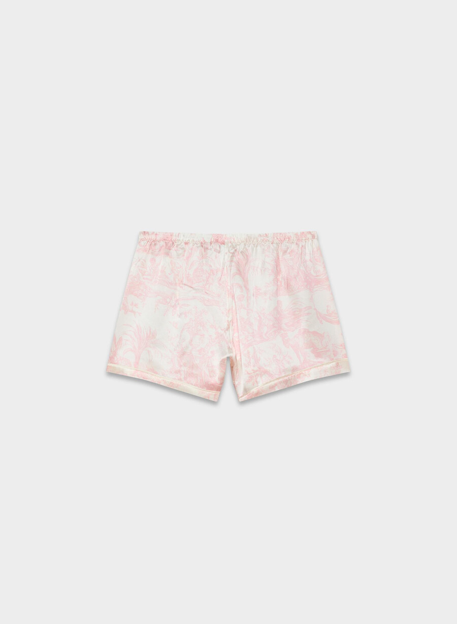 nightside silk pajama boxer short lght bch dk cpd pnk