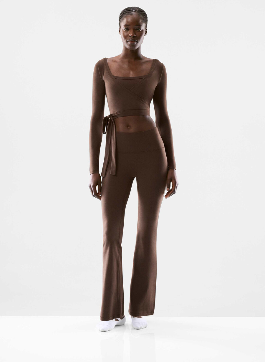 butter cheeky infinite hi flare 30 legging rich mocha brown
