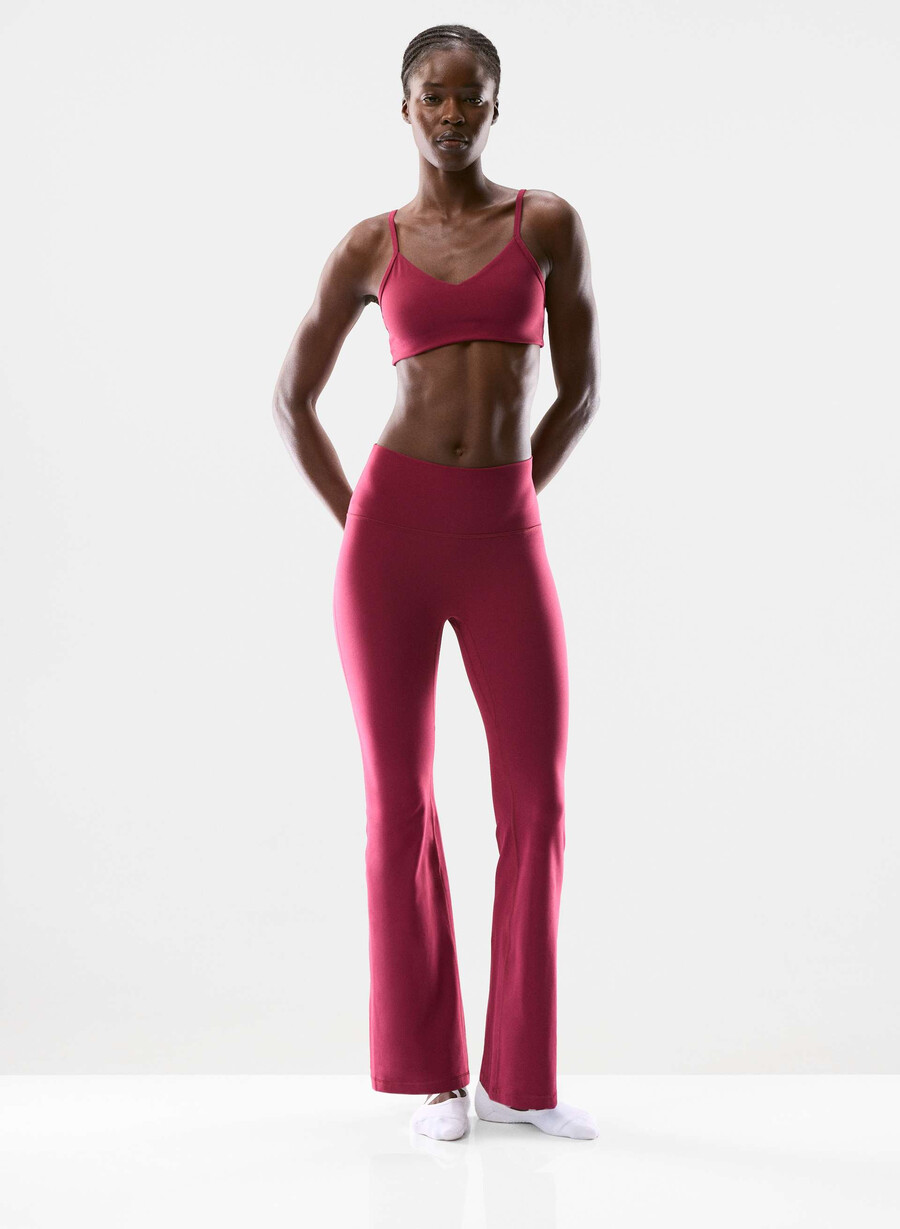 butter cheeky infinite hi flare 30 legging juicy rose