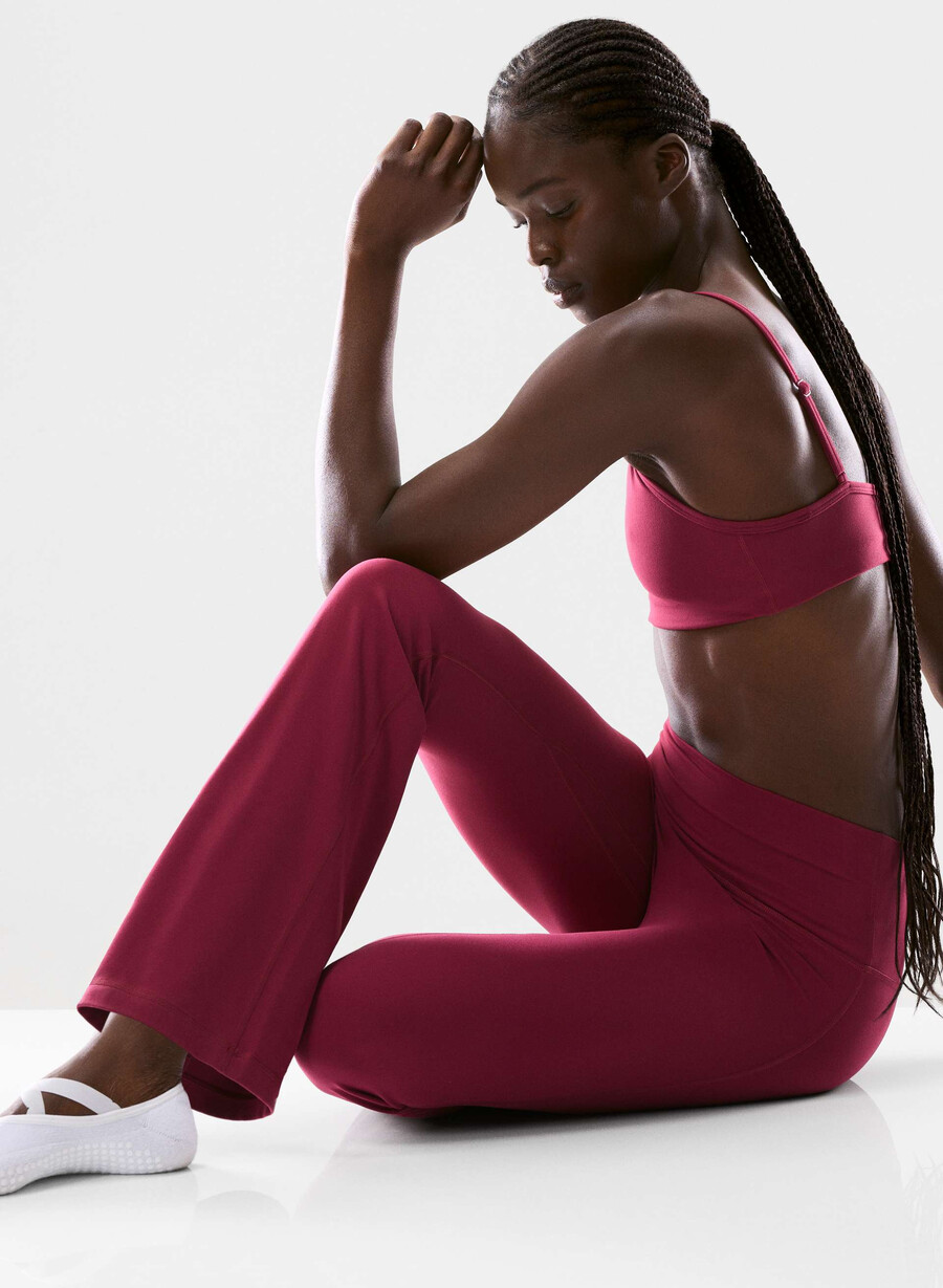 butter cheeky infinite hi flare 30 legging juicy rose