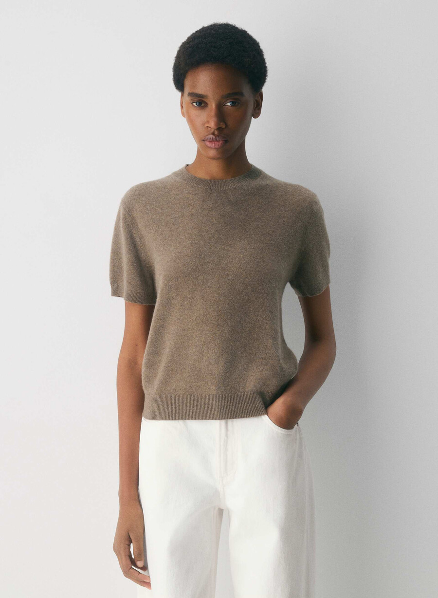 bare cashmere bloor sweater heather folio brown