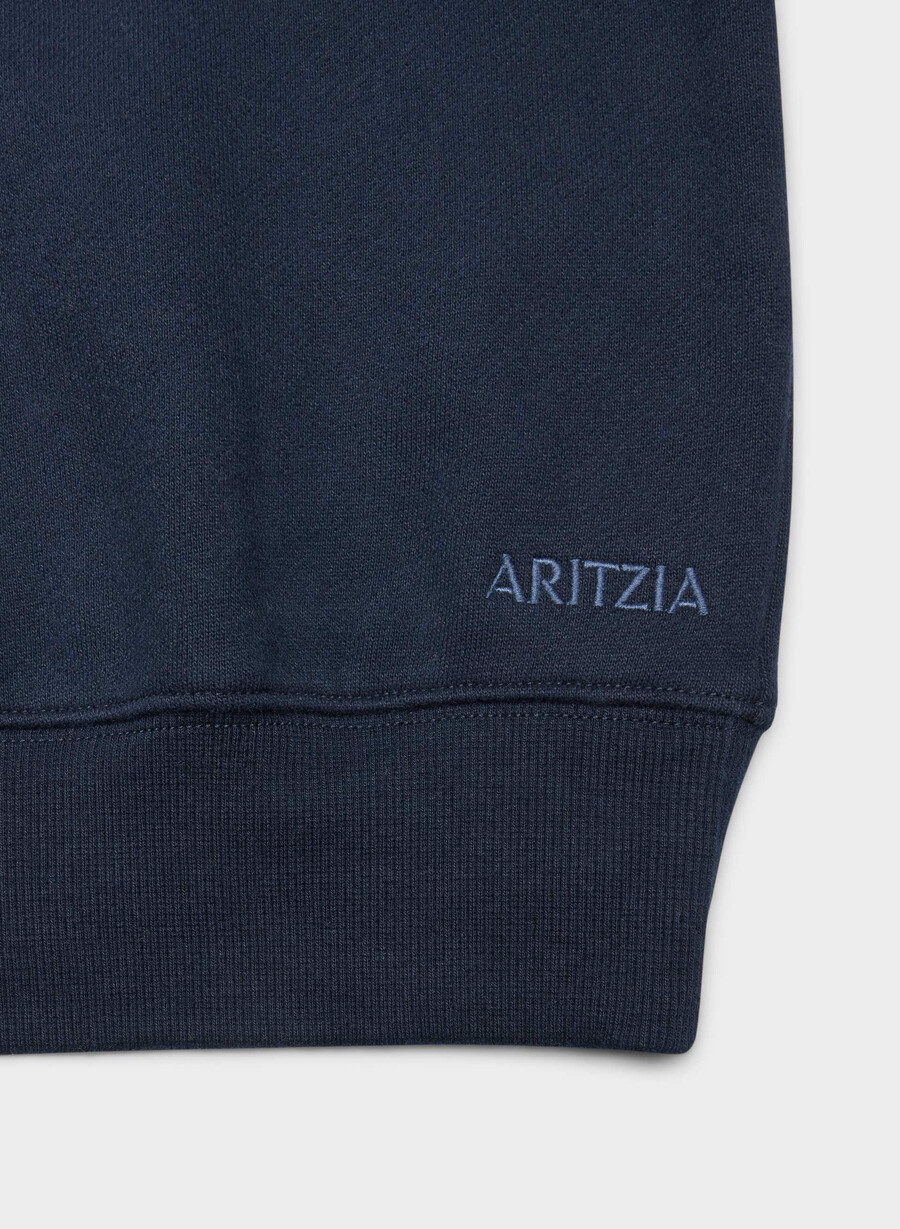 cozy sweatfleece bf off-shoulder sweatshirt admiral