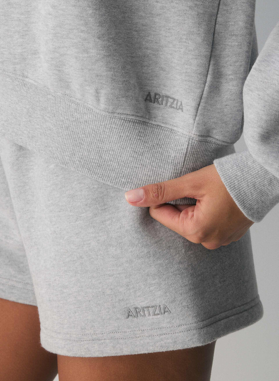 cozy sweatfleece bf off-shoulder sweatshirt white
