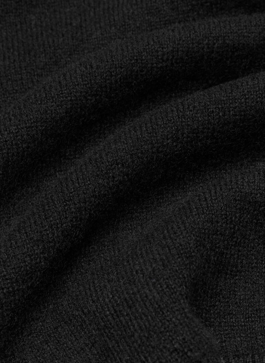 bare cashmere cellini polo sweater black