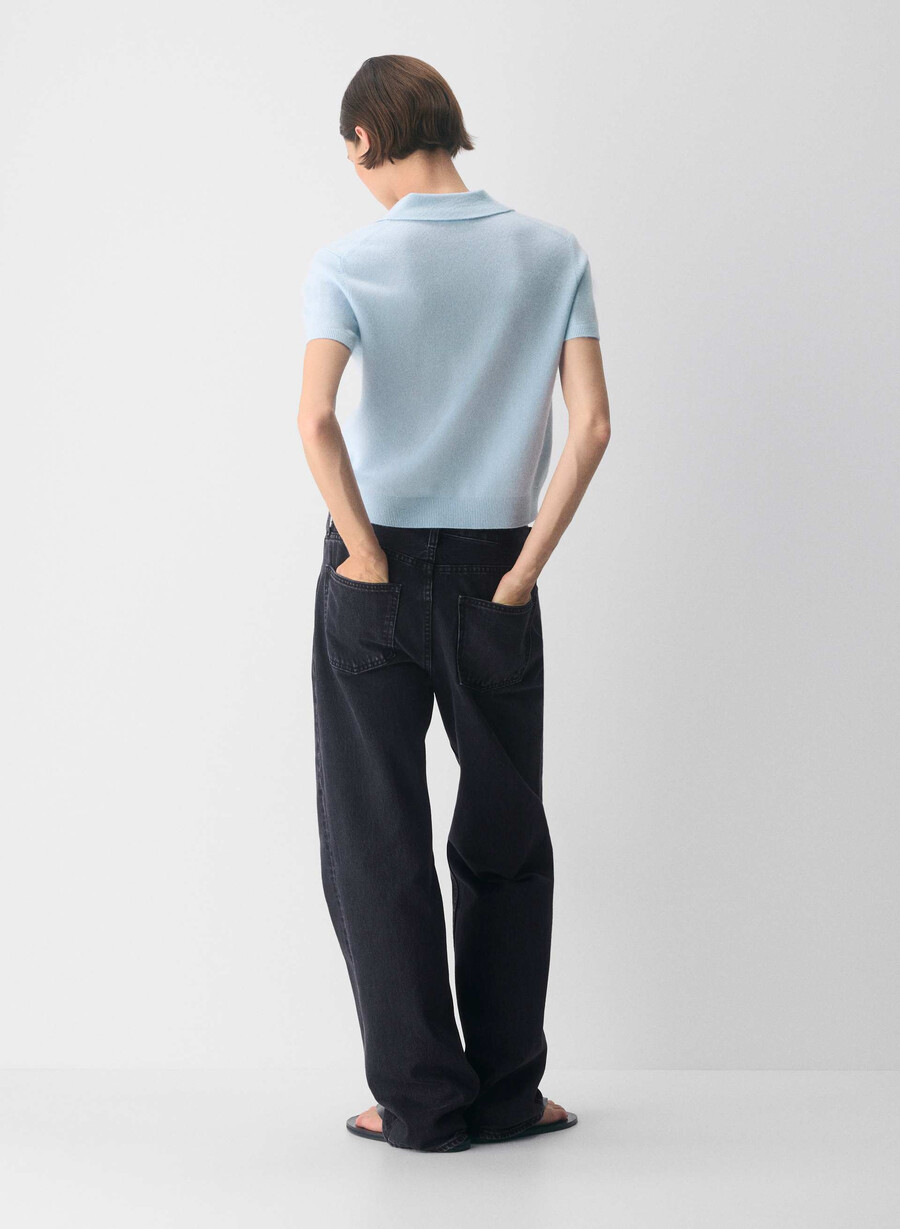 bare cashmere cellini polo sweater lmndhthr fol bwn