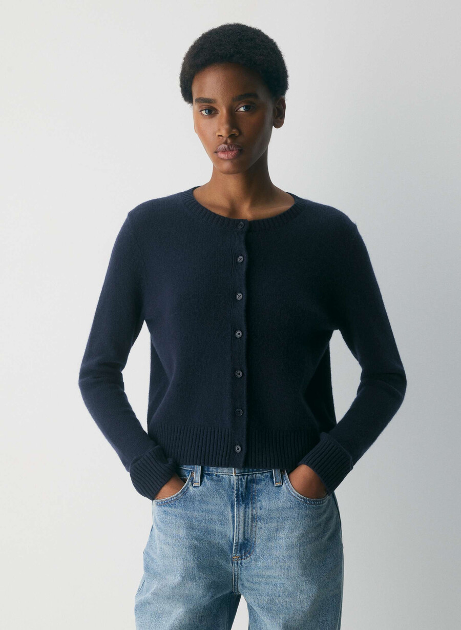 essential cashmere acme cardigan lemonade