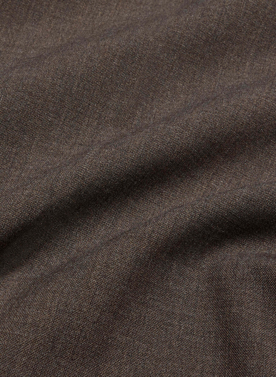 new agency wool pant heather rich mocha brn
