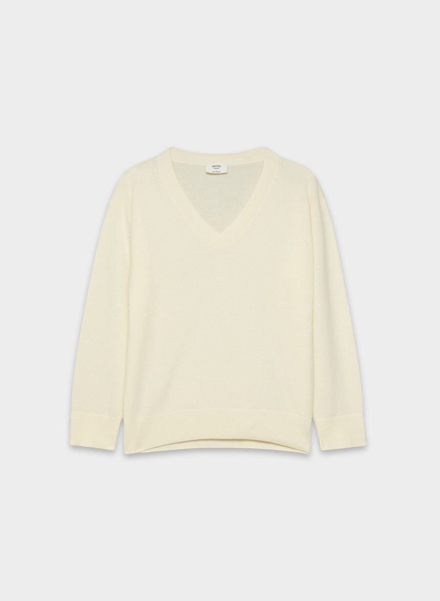 bare cashmere composition sweater light birch