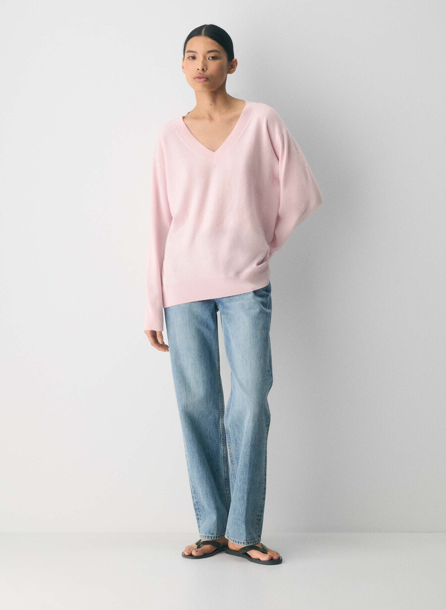 bare cashmere composition sweater villa pink