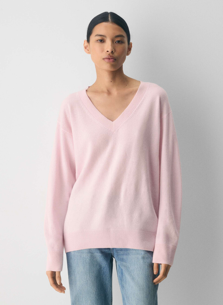 bare cashmere composition sweater villa pink