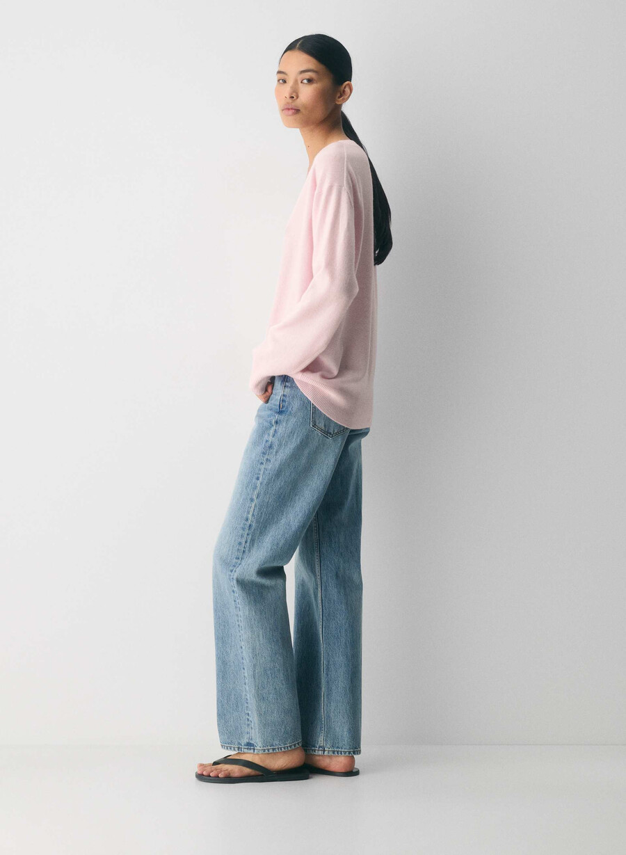 bare cashmere composition sweater villa pink