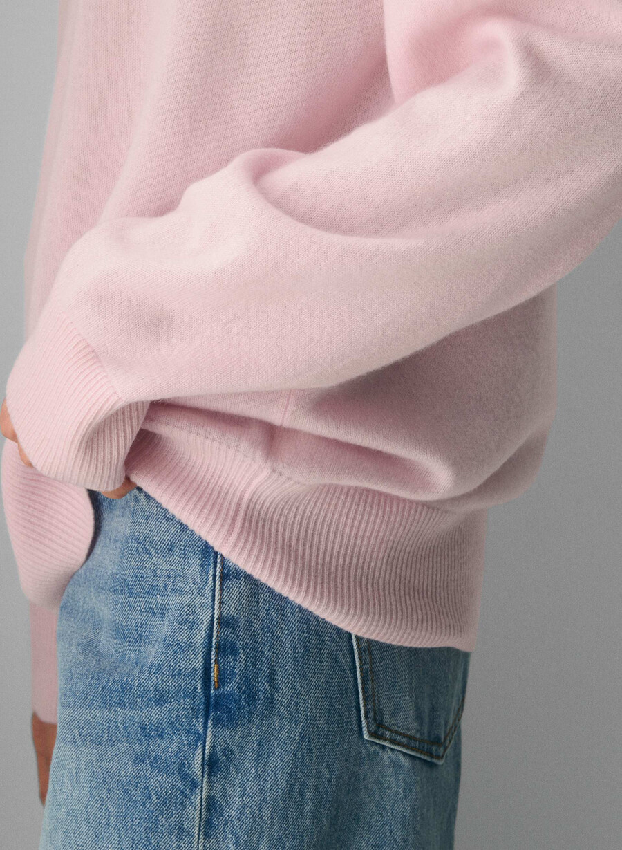 bare cashmere composition sweater villa pink