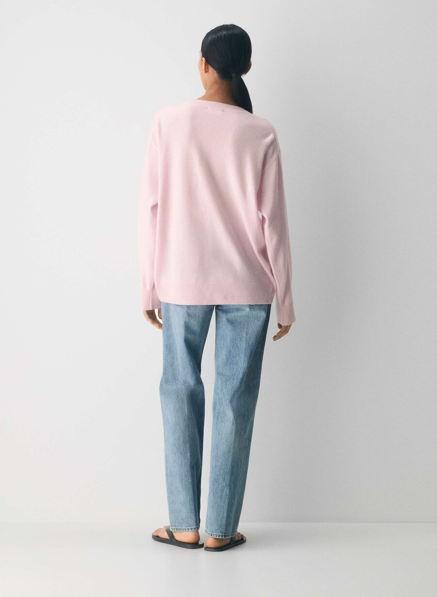 bare cashmere composition sweater villa pink