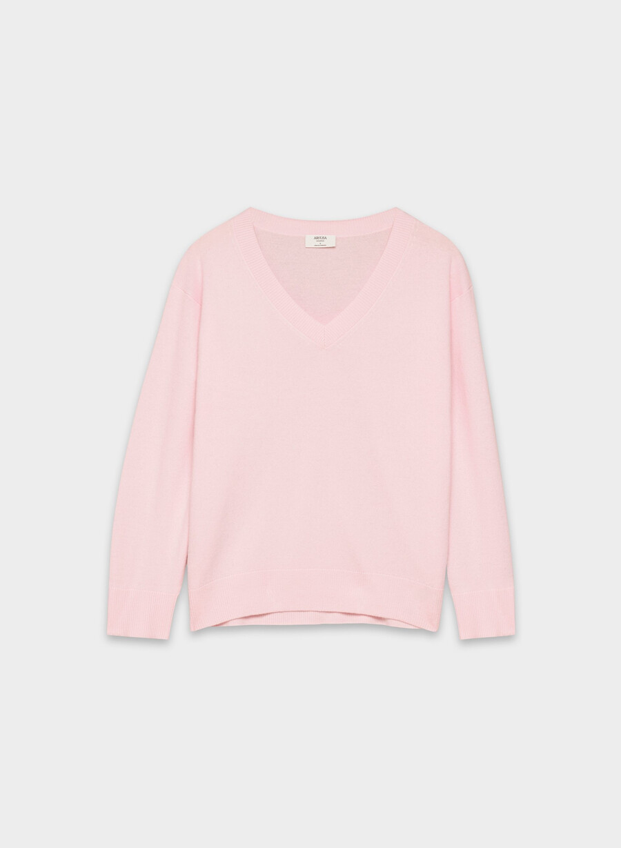 bare cashmere composition sweater villa pink
