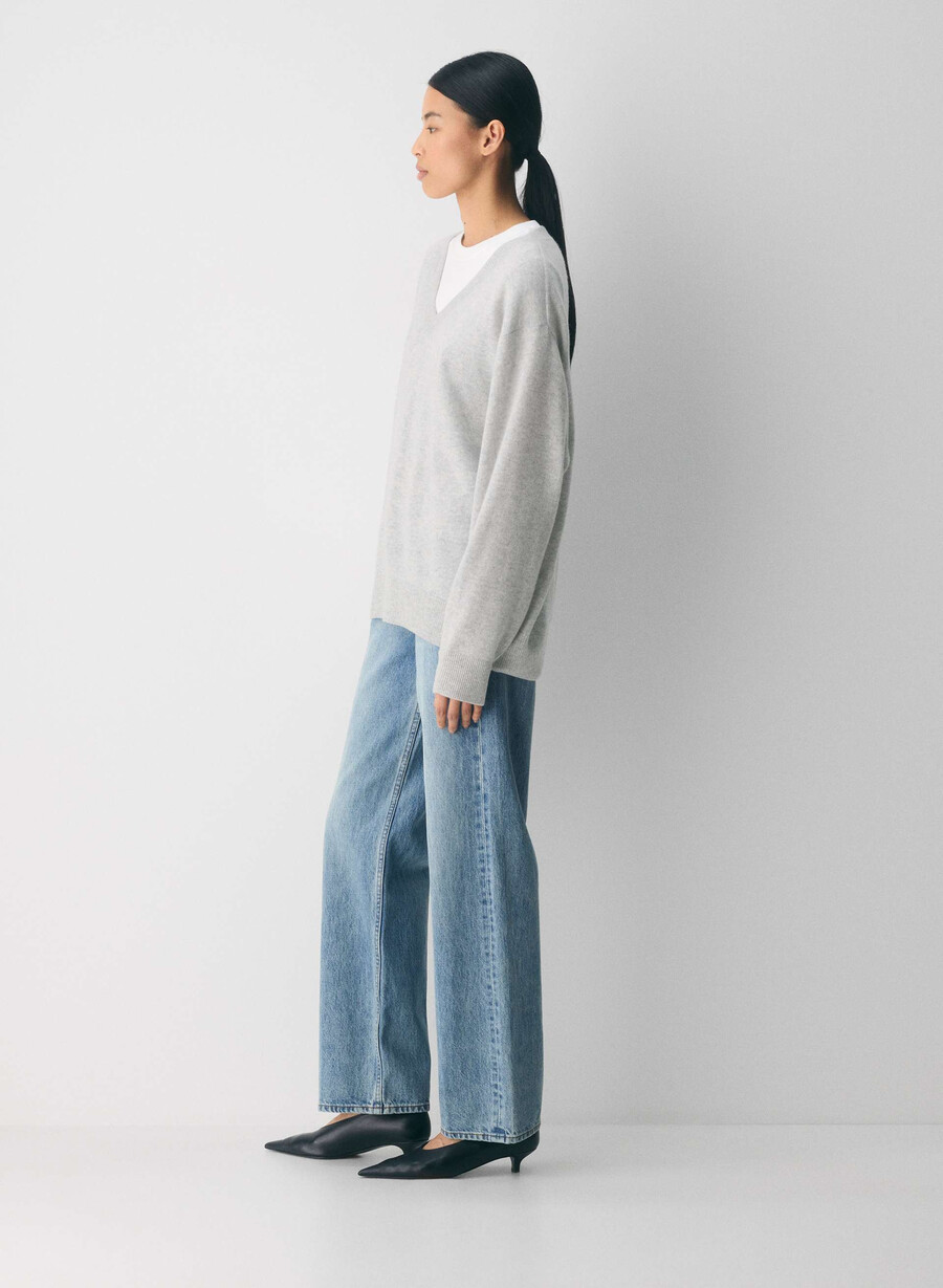 bare cashmere composition sweater heather chrome