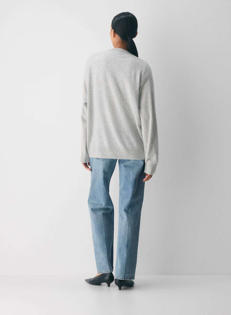 bare cashmere composition sweater heather chrome
