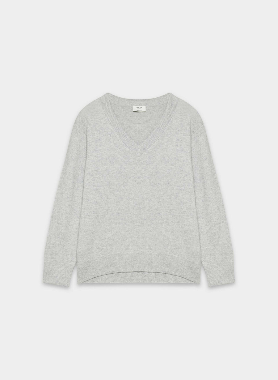 bare cashmere composition sweater heather chrome