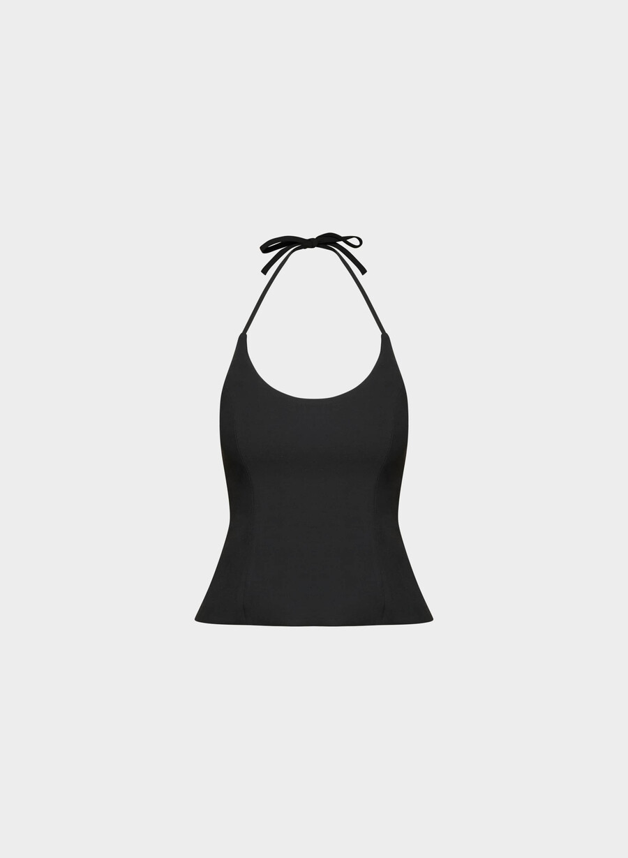 convention halter top black