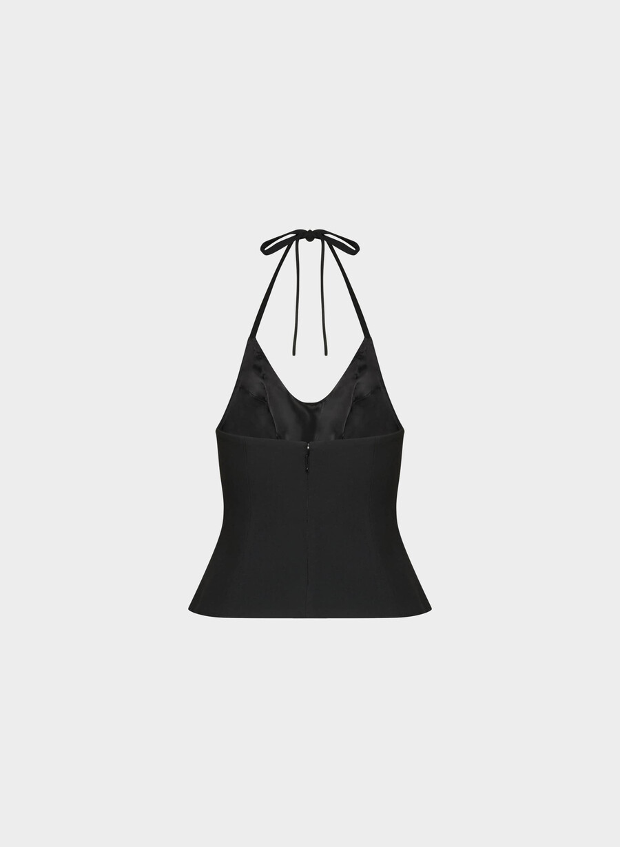 convention halter top black