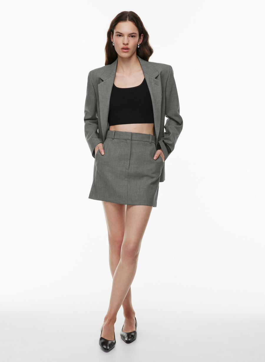 sculpt knit squareneck cropped tank black
