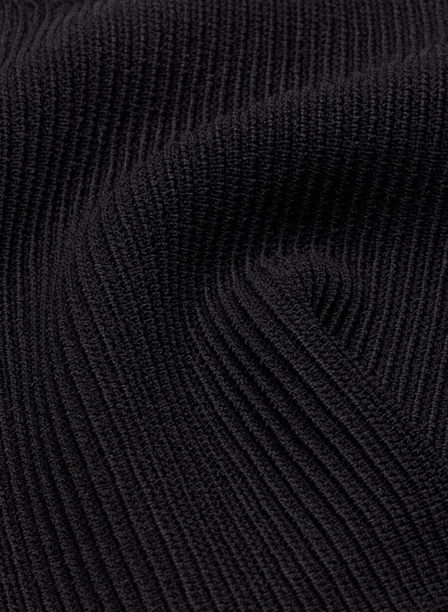 sculpt knit squareneck cropped tank black