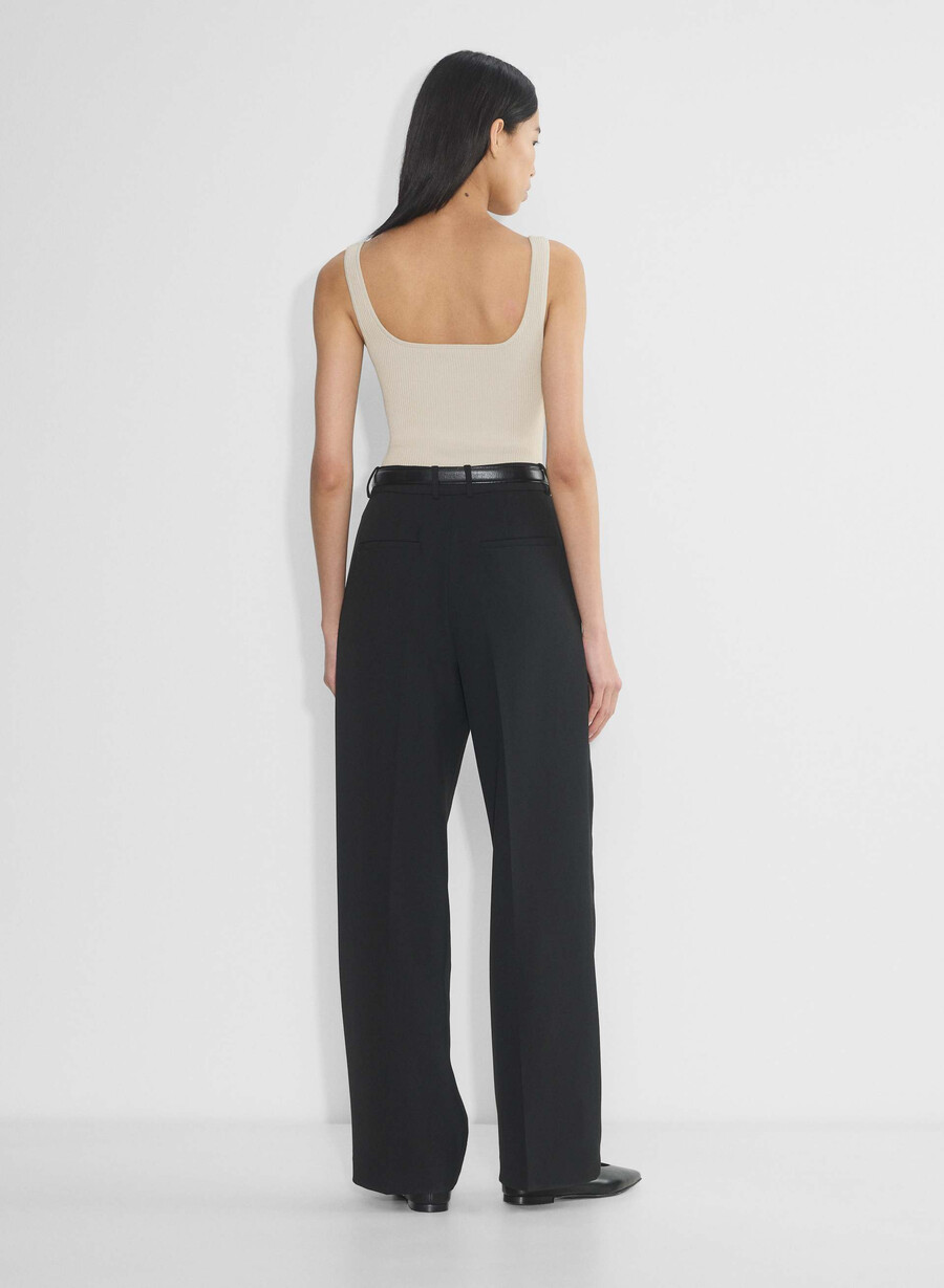 sculpt knit squareneck tank matte pearl