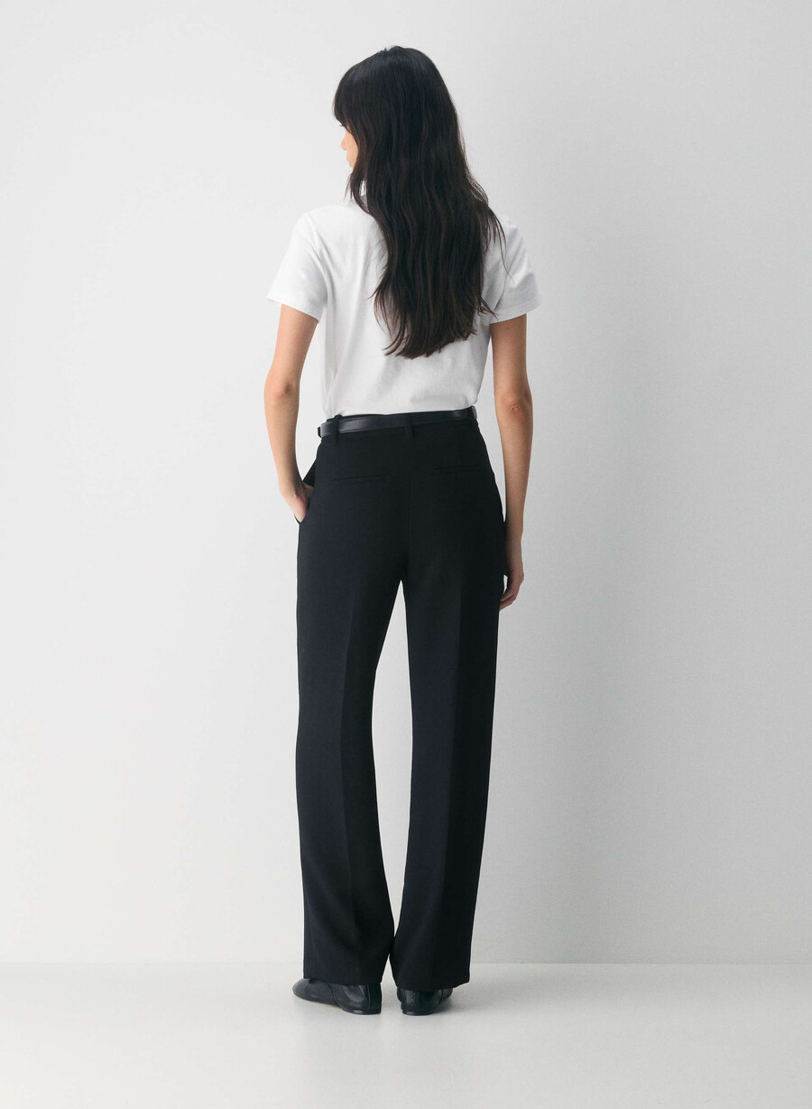 the effortless pant - crepette black