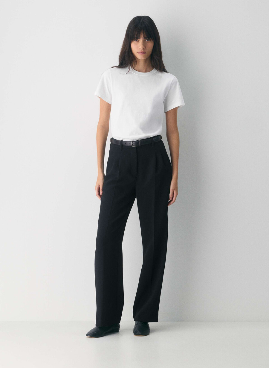the effortless pant - crepette black