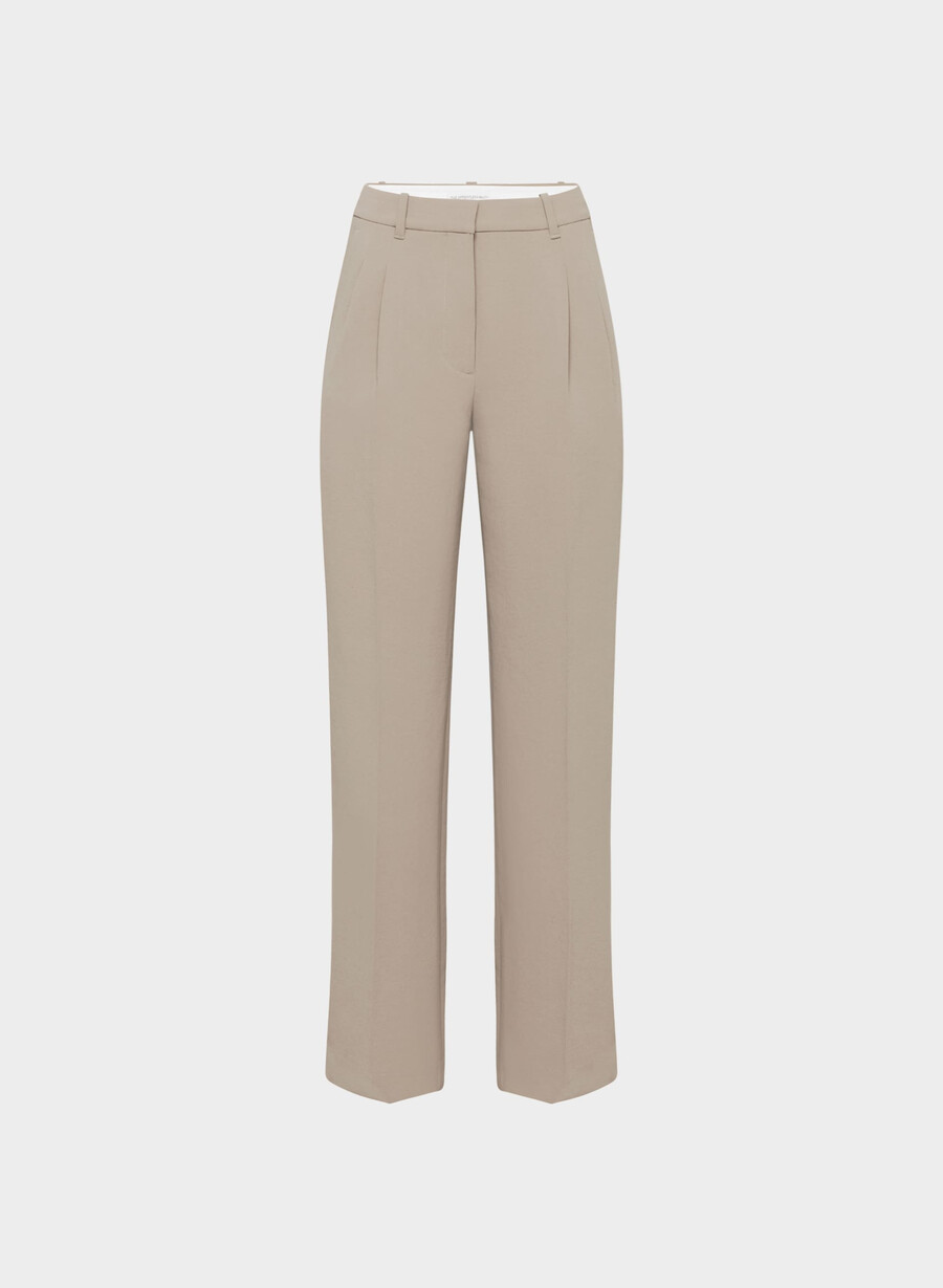 the effortless pant - crepette nomad taupe