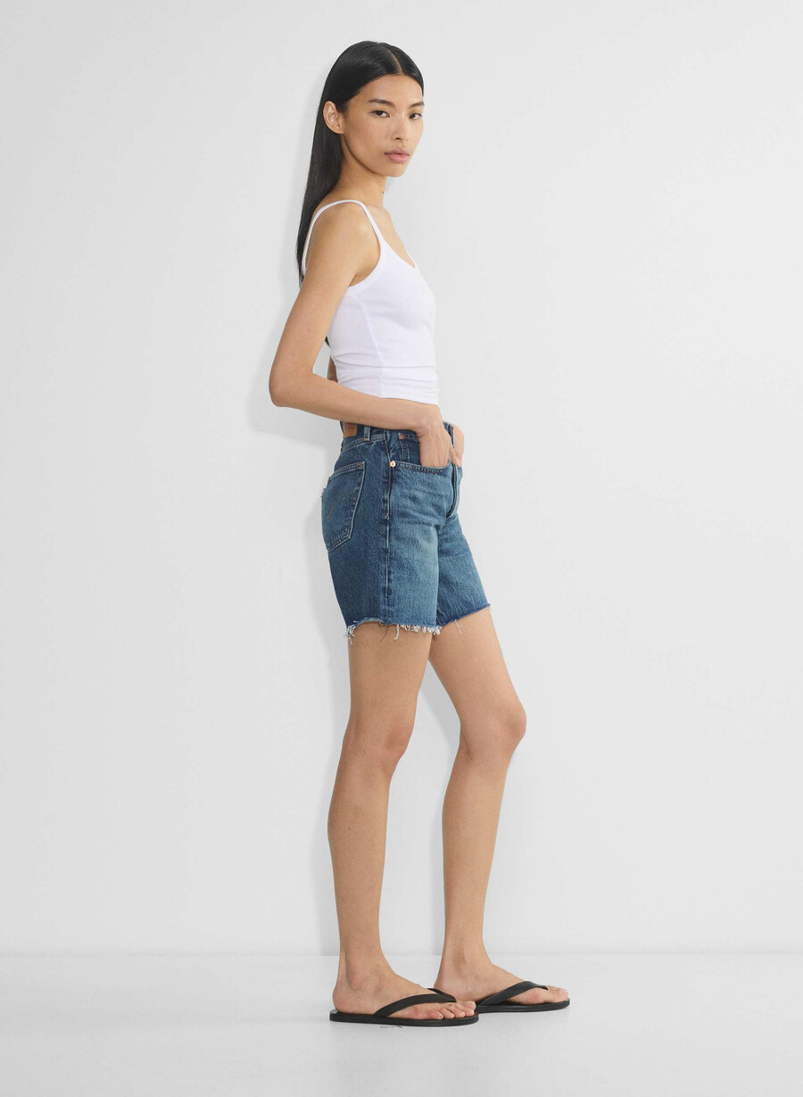 levis 501 mid thigh jean short resignation
