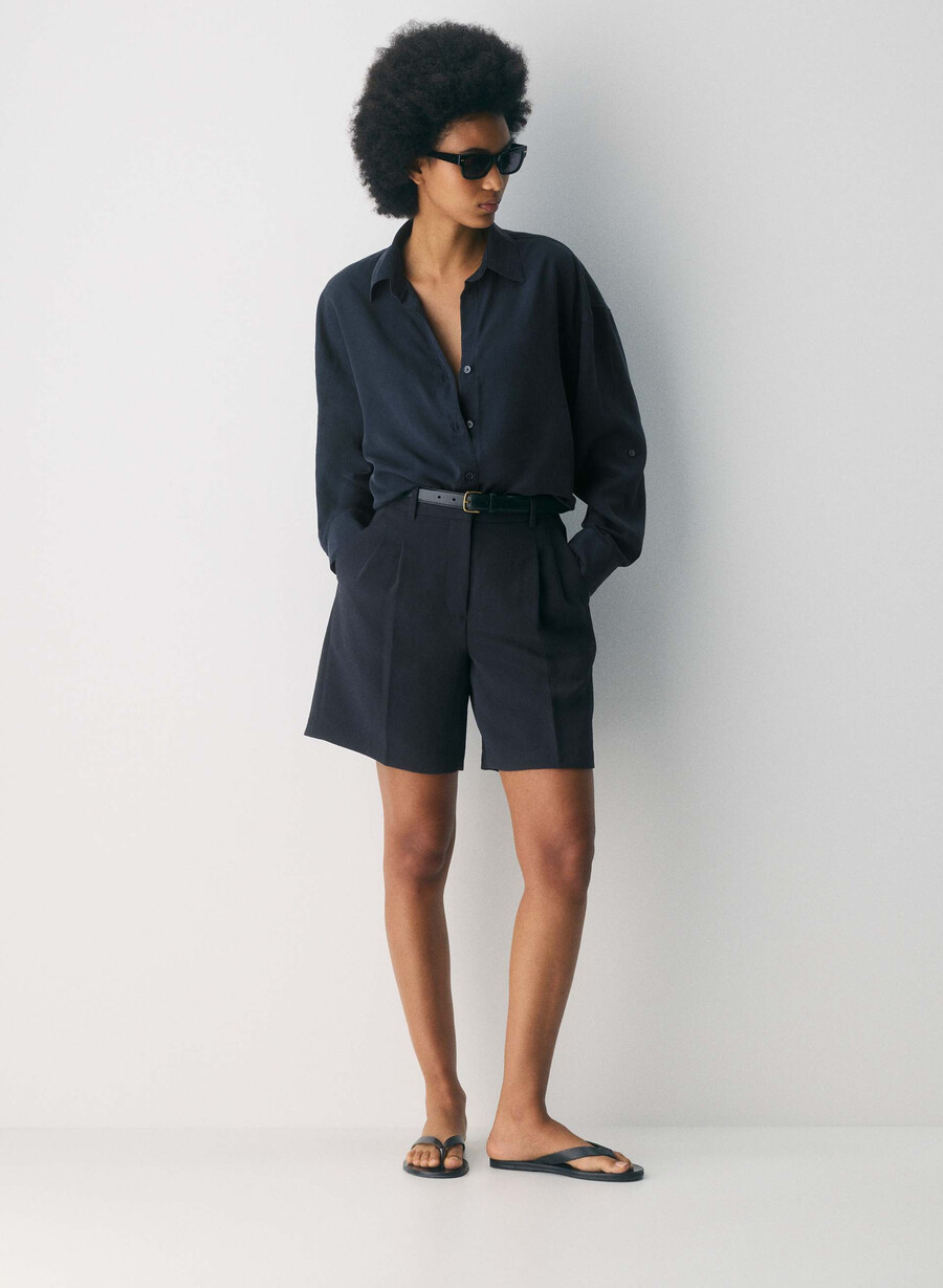 the effortless short long - crepette dark night navy