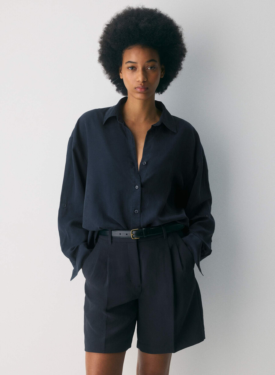 the effortless short long - crepette dark night navy