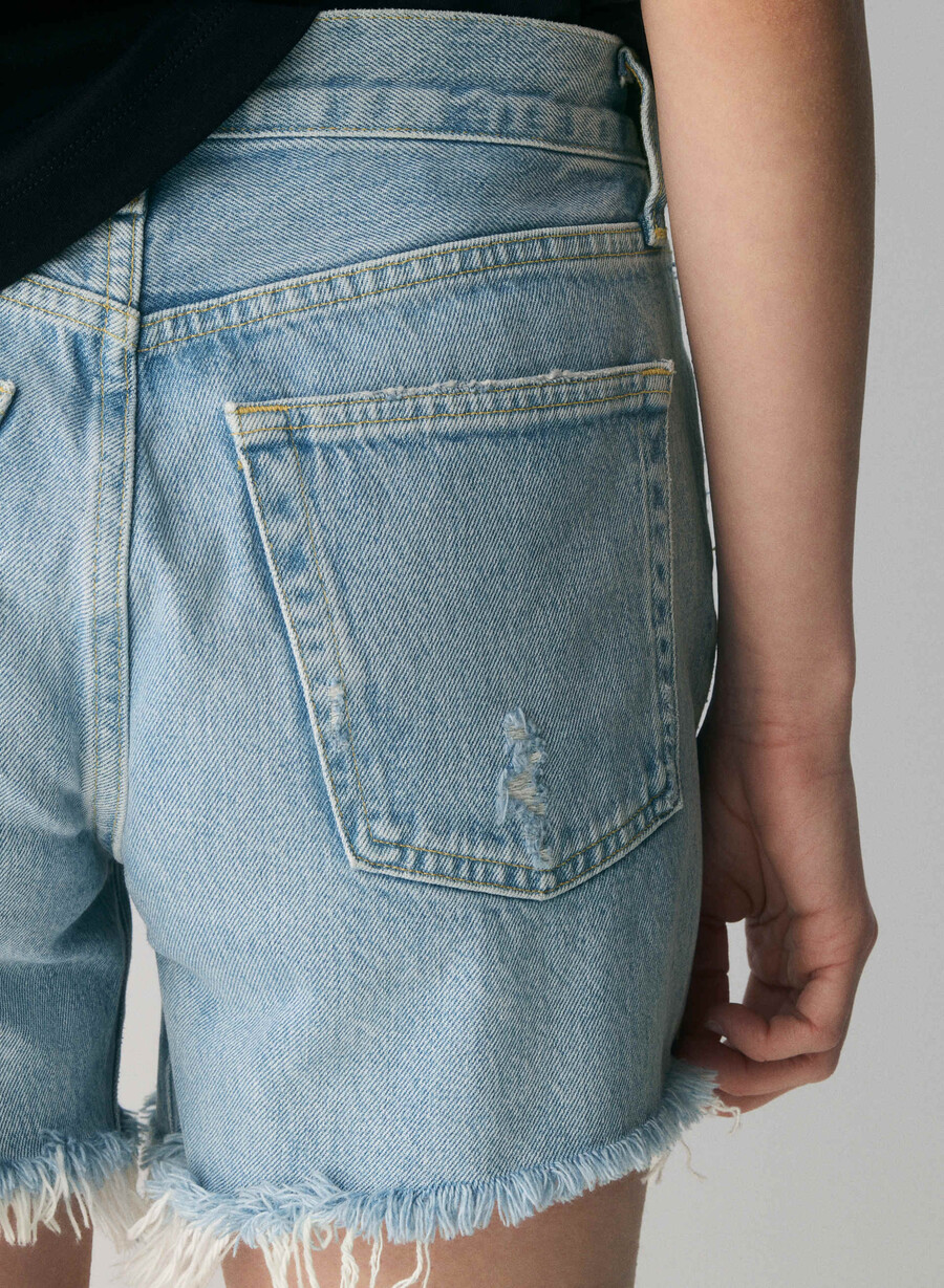 agolde parker long jean short swapmeet blue
