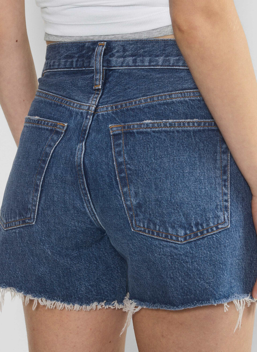 agolde parker long jean short caution
