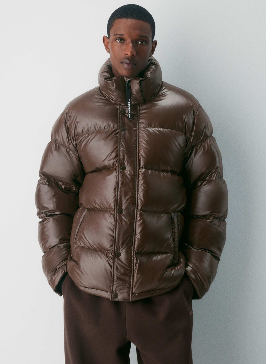 the super puff mens - hi-gloss rich mocha brown