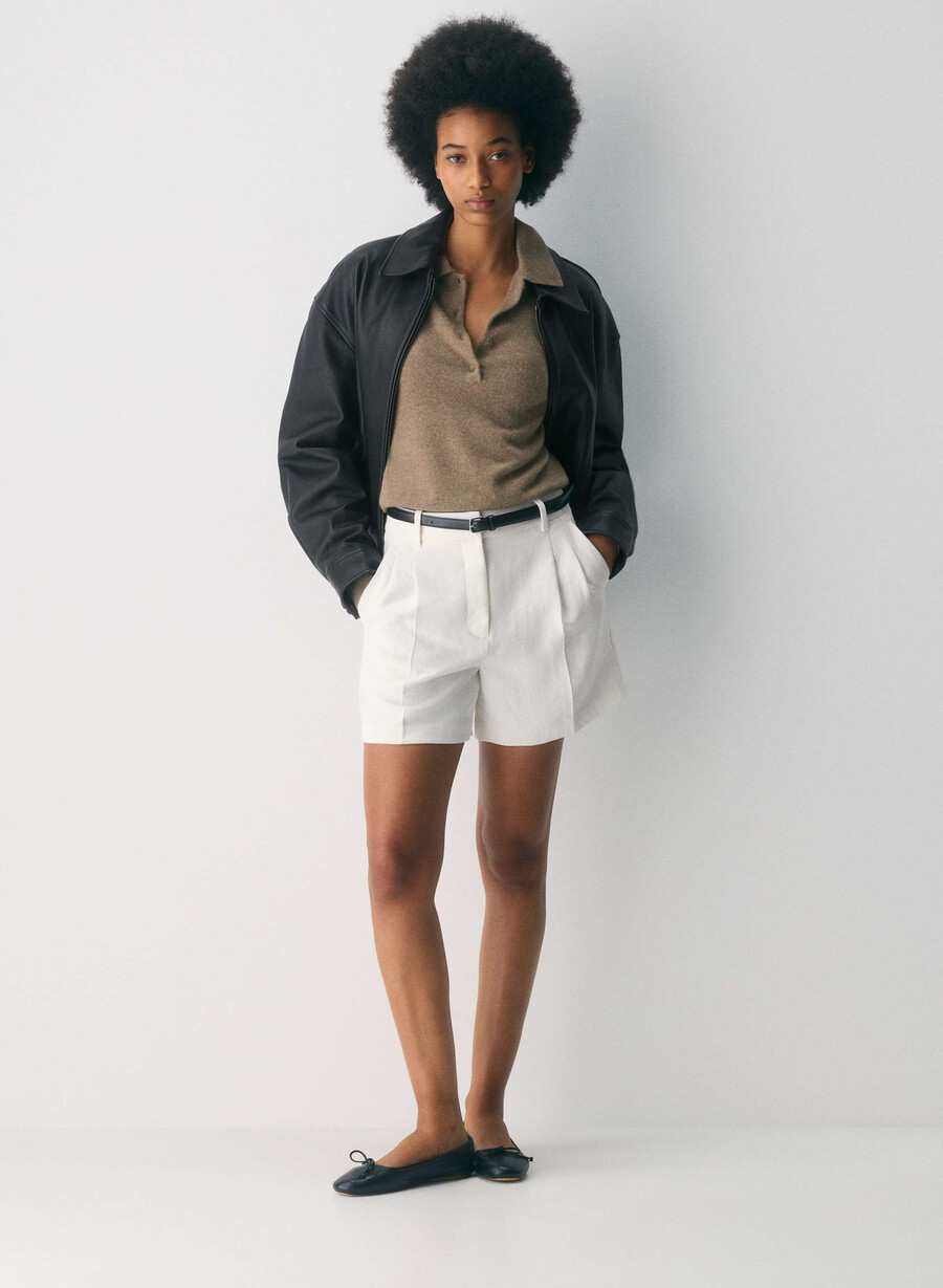the effortless short mid-thigh - crepette dark night navy