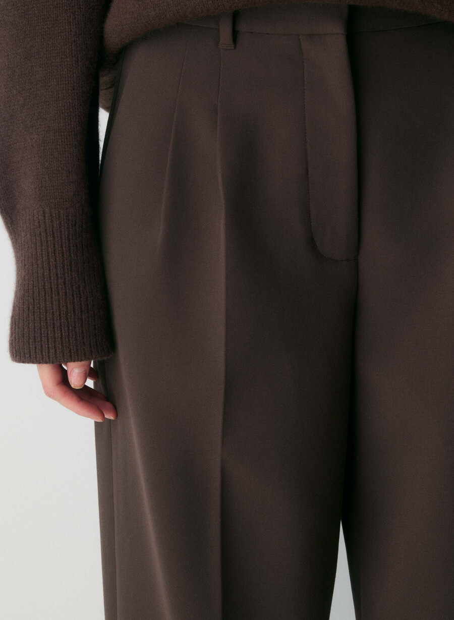 the effortless pant - ressential rich mocha brown